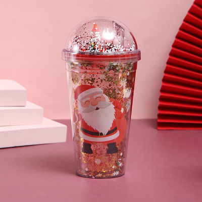 500 ml Weihnachtsflasche aus Kunststoff mit süßem Wasserflaschendesign für nachhaltiges Trinken