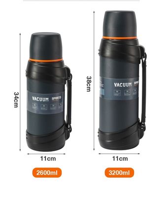 2600 ml/3200 ml große Thermosflasche aus Edelstahl für Outdoor-Sport und Reisen