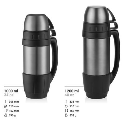 40OZ Edelstahl Vakuumflasche für die Sicherheit beim Wandern und umweltfreundliche Thermalwasserbecher
