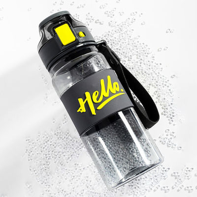 Tritan Sport Gym Wasserflasche mit Zeitmarker und Stroh bleiben den ganzen Tag hydratisiert
