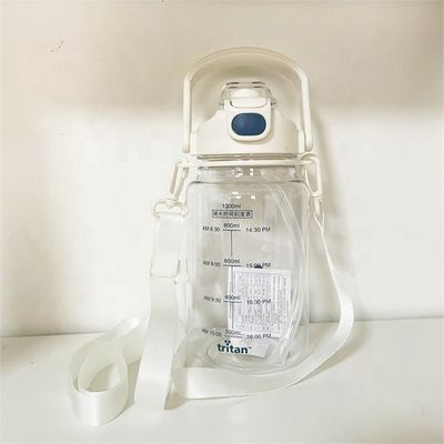 297g Kunststoff Sport Wiederverwendbares Motivations- Halb-Gallon-Gradie-Tug Tritan Wasserflasche