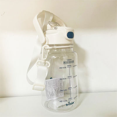 297g Kunststoff Sport Wiederverwendbares Motivations- Halb-Gallon-Gradie-Tug Tritan Wasserflasche