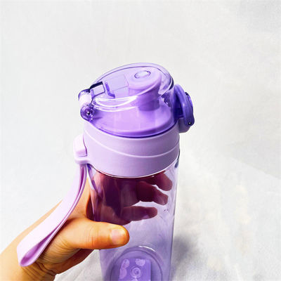 Tritan 600 ml Lila Wasserflasche Kunststoff Sportgetränke Flasche mit Griffseil für das Fitnessstudio