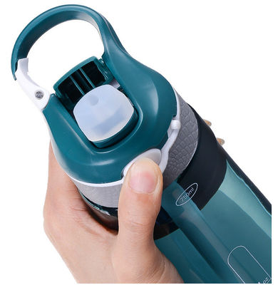 750 ml Wasserflasche für Outdoor-Sportreisen mit Zeitmarker und Tritan-Food-Silikon