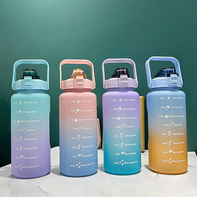 2000ml Tritan Trinkflasche mit Deckel Wiederverwendbare Fitness-Wasserflasche für benutzerdefiniertes Logo