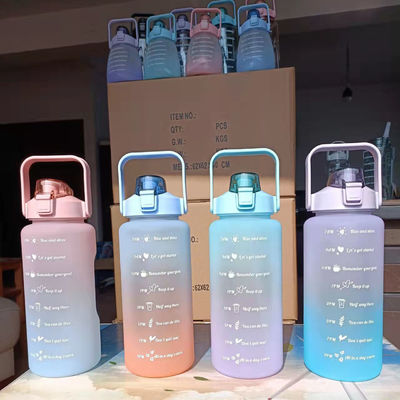 2000ml Tritan Trinkflasche mit Deckel Wiederverwendbare Fitness-Wasserflasche für benutzerdefiniertes Logo