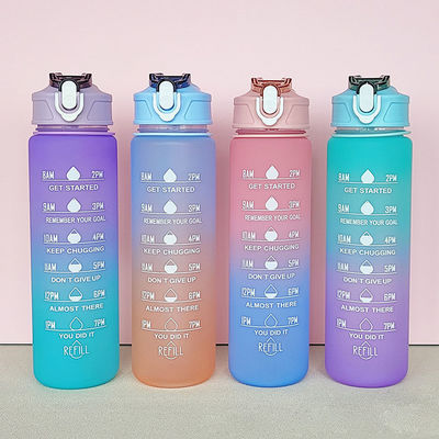 Wasserflasche aus Tritan mit Zeitmarker 900 ml Bpa