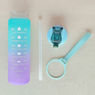 Wasserflasche aus Tritan mit Zeitmarker 900 ml Bpa