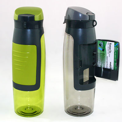 Vorräte 750 ml Kapazität Portable Sport Plastik Trinkwasserflasche mit Kartenlager