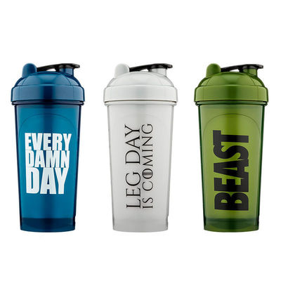 Kunden-Logo Gym Shaker 400ml 600ml Gym Sport Wasserflasche Plastik Protein Shaker Tasse