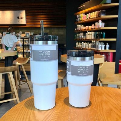 Custom Design 20OZ 30OZ Edelstahl Wasserflasche Farbiges Stroh Vakuumdämmung