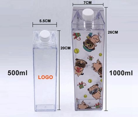 Unisex 500 ml klare Plastikflasche für das kochende Wasser