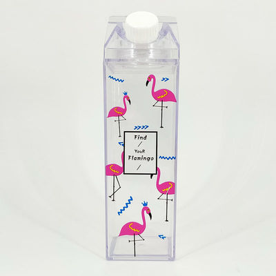 Zeitgenössische 17oz 500ml Lebensmittelqualität Kunststoff Außen klar Milch Quadrat Karton Wasserflasche