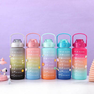 Persönliches Logo akzeptabel 3 in 1 Motivationsflasche für Outdoor-Aktivitäten