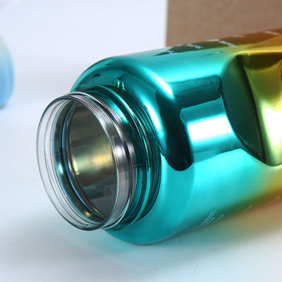 Unisex Motivationsflasche mit Stroh 64oz Zeitmarker BPA-freie Trinkflasche