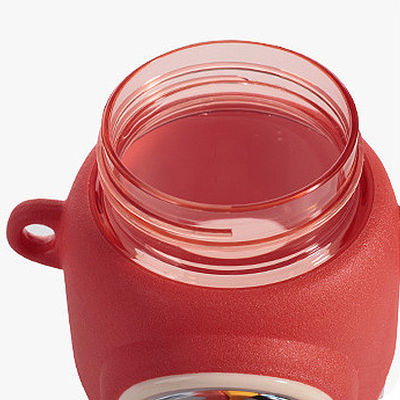 2023 Trending Plastik-Wasserflasche mit Doppel-Spout und Langstroh Unisex