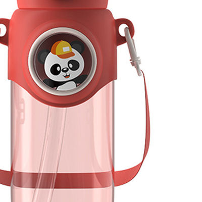 2023 Trending Plastik-Wasserflasche mit Doppel-Spout und Langstroh Unisex