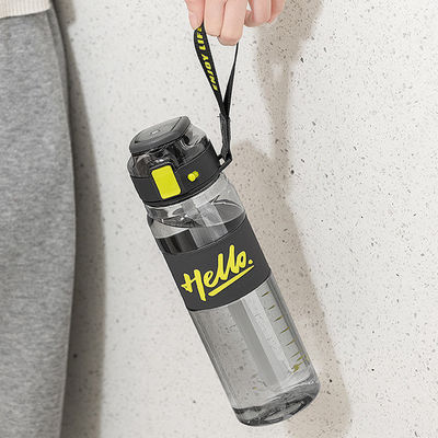Direktes Trinken Flip Strohwasserflasche mit 680 ml und 860 ml Kapazität Tritan Kunststoff