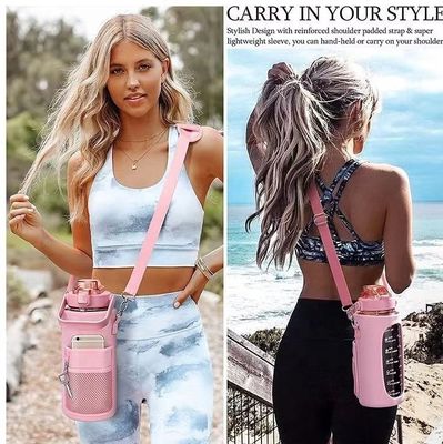 Unisex 2l Wasserflasche mit Aufbewahrungsschlauch, Kamouflage, Isolierung und Handgurt