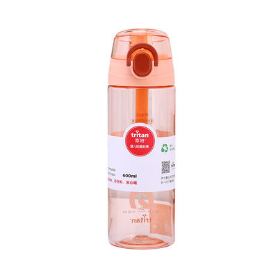 600 ml Tritan Durchsichtige Wasserflasche Kunststoff Sportgetränke Flasche mit Deckel