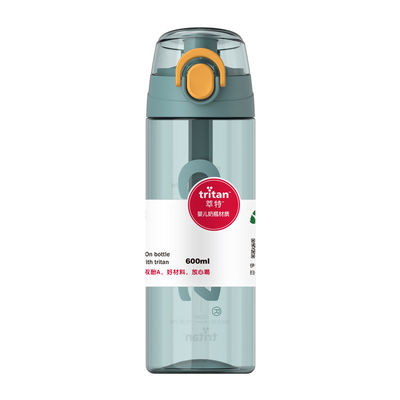 600 ml Tritan Durchsichtige Wasserflasche Kunststoff Sportgetränke Flasche mit Deckel