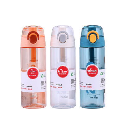 600 ml Tritan Durchsichtige Wasserflasche Kunststoff Sportgetränke Flasche mit Deckel