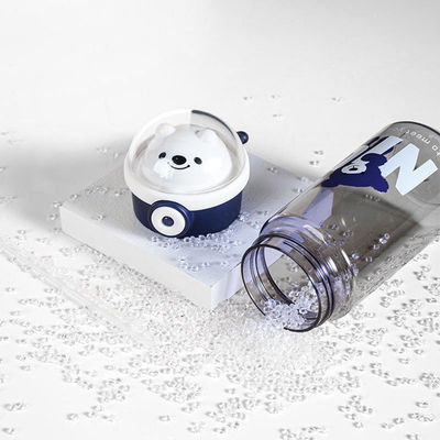 Tragbare, umweltfreundliche, BPA-freie, klares Tritan, Trinkwasser aus Plastik, Bärenflasche mit Stroh für Kinder