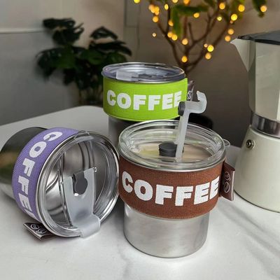Farbe Custom 400ml 304 Edelstahl undicht tragbare Mini Thermosflasche mit breitem Mund