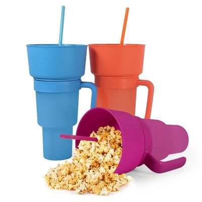 Personalisiertes Logo Akzeptiert Plastik-Snack-Tasse mit Griff Umweltfreundlich und langlebig