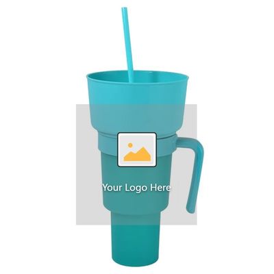 Personalisiertes Logo Akzeptiert Plastik-Snack-Tasse mit Griff Umweltfreundlich und langlebig