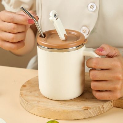 500 ml Edelstahl-Kaffee-Tasse, breiter Mund, undicht, isoliert, nachhaltig für Camping