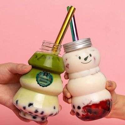 Weihnachtsbaumförmige Wasserflasche 500 ml 300 ml für Milchtee Kaffee
