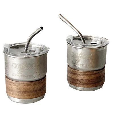 Einwandholz-Kaffeetasse mit Reise- und Partywasserbecher mit LID