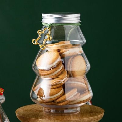 Custom 500ml PET Kunststoff Schneemann Weihnachtsflasche für Getränke Dekoration