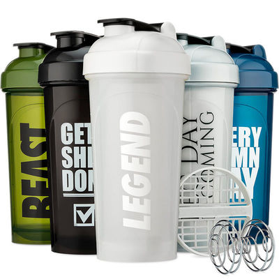 700 ml Tritan Plastic Shaker Cup mit Edelstahl Kugel und Griff Custom Logo Druck