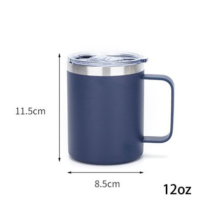 Nachhaltige 12oz Metall 304 Edelstahl Hot Travel Coffee Mug mit Griff für die Party