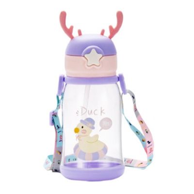 Große Kapazität Kinder Strohwasserbecher Karikatur Sommer 600ml mit individueller Farbe