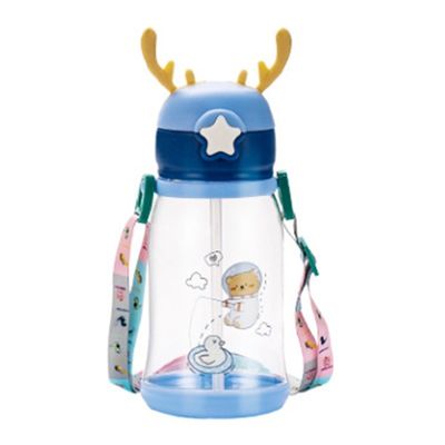 Große Kapazität Kinder Strohwasserbecher Karikatur Sommer 600ml mit individueller Farbe