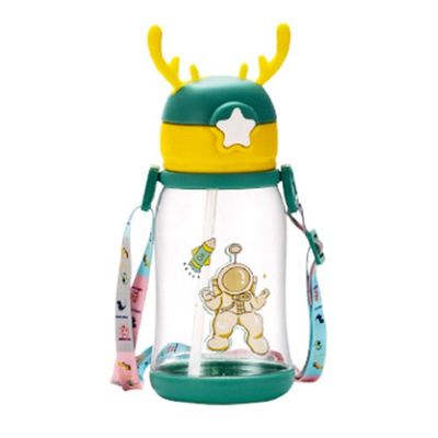 Große Kapazität Kinder Strohwasserbecher Karikatur Sommer 600ml mit individueller Farbe