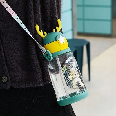 600 ml Kapazität Custom Logo Transparente Lebensmittelqualität Plastikstrohbecher für Kinder