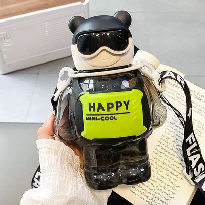 Wasserflasche mit Seil und niedlichen Bären für Schüler