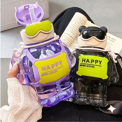 Wasserflasche mit Seil und niedlichen Bären für Schüler