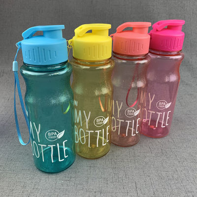 10 Farben Unisex Klassische Schule Klare Plastik-Wasserflaschen für Camping PC Gradient