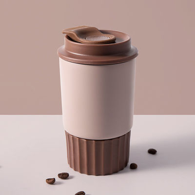 Isolierte wiederverwendbare Kaffeetasse mit versiegeltem Deckel 350 ml tragbare Tasse aus Edelstahl