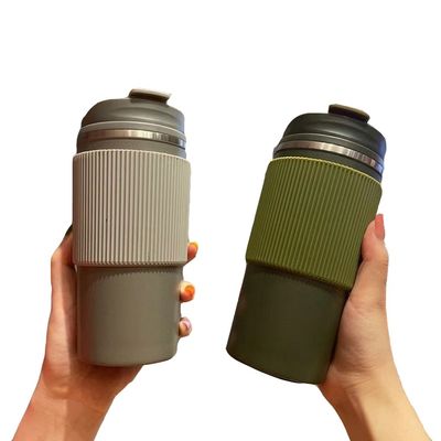 450 ml tragbare gerade Tasse Doppelvakuum Isolierte Edelstahl Reise Kaffeetasse
