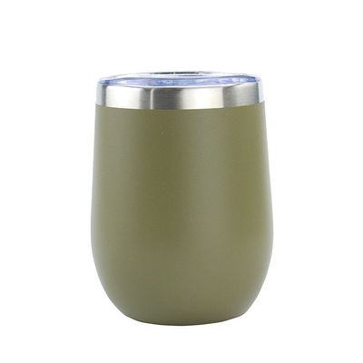 12oz 304 Edelstahl-Tasse Farbe Pulver beschichtet undicht Doppelwand Portable Student Isolierte Tasse mit Deckel