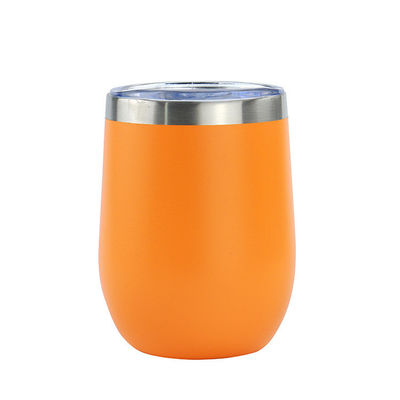 12oz 304 Edelstahl-Tasse Farbe Pulver beschichtet undicht Doppelwand Portable Student Isolierte Tasse mit Deckel
