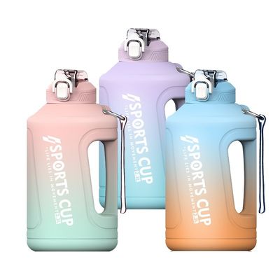 Langlebige Wasserflasche mit großer Kapazität 2300 ML 3800 ML Sportwasserflasche mit Scrub Gradient