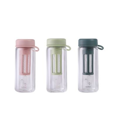 Outdoor-Aktivität Gym Portable Plastik-Wasserflasche mit Tee-Infuser und Kapazitätsleitung