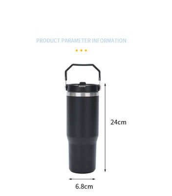 30oz Schusswasserflasche mit Vakuumdämmung und Stroh enthalten